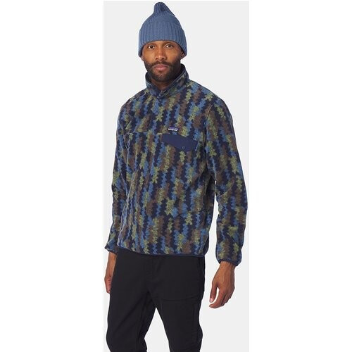Patagonia M'S Lw Synch Snap-T P/O Donkergroen/Ass. Geometrisch Tweedehands