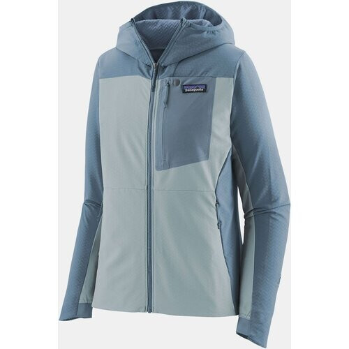 Patagonia R1 Crossstrata Hoody Jas Lichtblauw/Middenblauw Tweedehands
