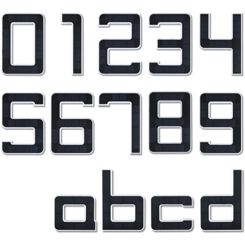 Paulmann - Solar LED-huisnummerverlichting - Nummer 7 IP44 3000K 6lm - Zwart Tweedehands