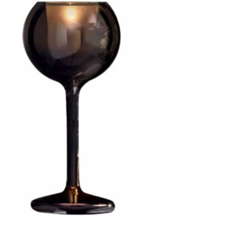 Penta GLO MINI - Tafellamp - Borosilicaatglas zwart spiegelend -Ø 13 x H 28 cm