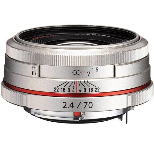 Pentax HD DA 70mm F2.4 Limited - Prime portretlens - HD-coating - Zilver