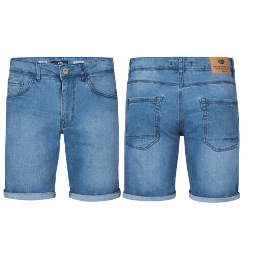 Petrol Industries Russel Denim Shorts - Korte Broek Heren - Regular Fit met Stretch - Medium Vintage - Maat XXXL