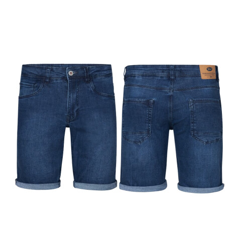 Petrol Industries Russel Denim Shorts - Korte Broek Heren - Regular Fit met Stretch - Dark Faded - Maat XXXL