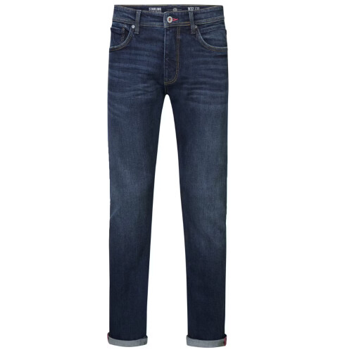 Petrol Industries Santiago Jeans - Straight Fit - Dark Used - Maat 42 Tweedehands