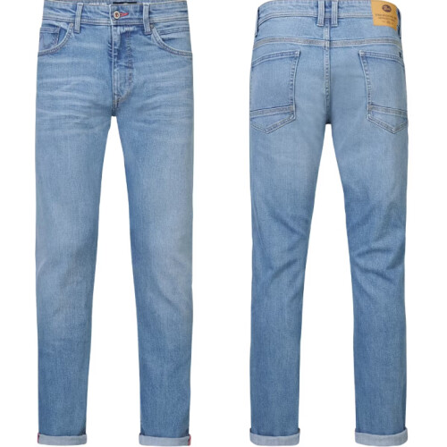 Petrol Industries Santiago Jeans - Denim Straight - Lichte Used Finish - Denim Light Used - Maat W33-L34 Tweedehands
