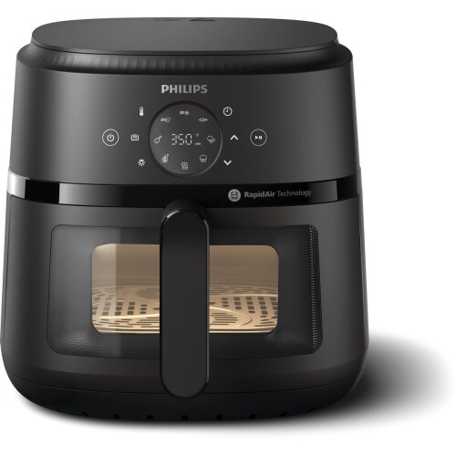 Philips 2000 Series NA230/00 - Airfryer - RapidAir - 6.2L - Tot 5 Personen - Zwart Tweedehands