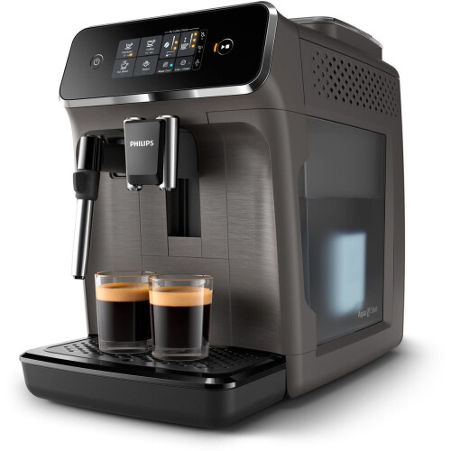 Philips 2200 Series EP2224/10 - Espressomachine - 2 Koffiesoorten + Heet Water - Kasjmiergrijs + AquaClean Filter Tweedehands