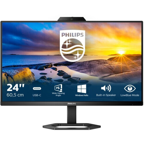 Philips 24E1N5300HE - Monitor 23,8"- 5MP Webcam met ruisonderdrukking - Zwart