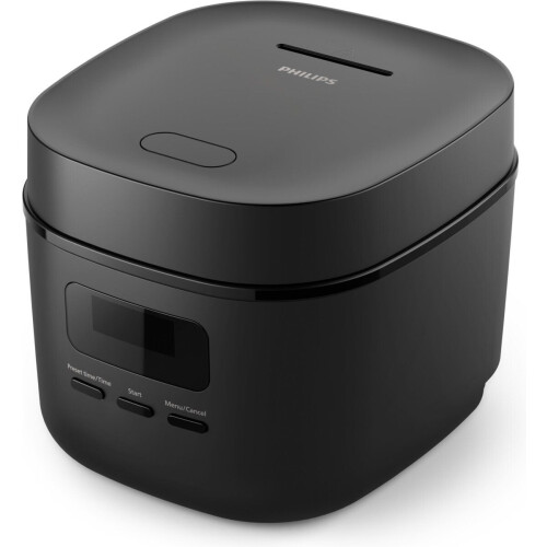 Philips 3000 Series Mini Rijstkoker HD3080/80 - Compact 0.54L 5 Programma's Anti-Aanbaklaag Zwart 400W