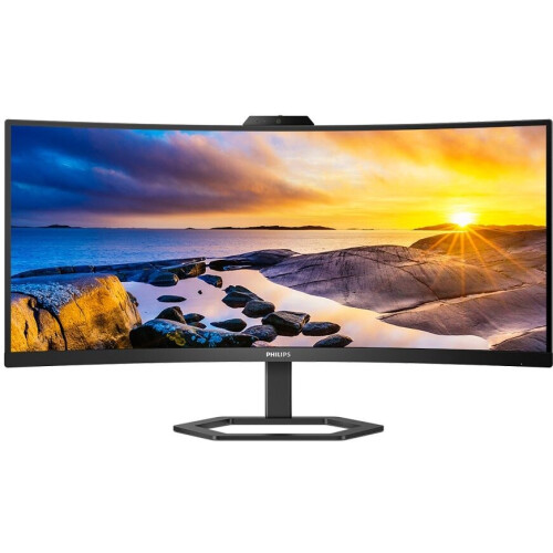 Philips 34E1C5600HE - VA Monitor - 3440x1440 QHD - 100Hz - Gebogen - Zwart