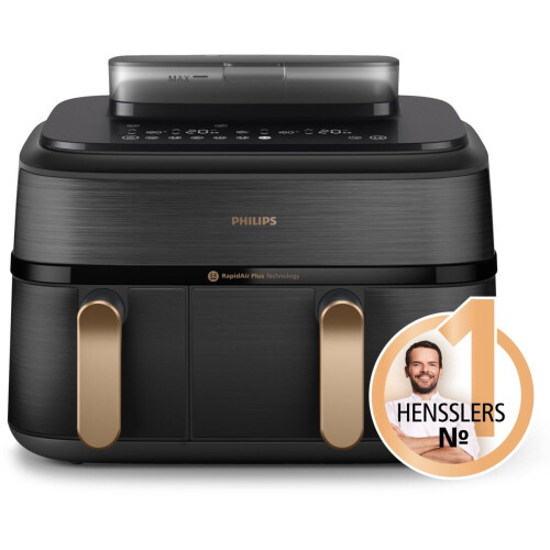 Philips 5000 series NA552/00 - Heteluchtfriteuse 9 l 2750 W Dubbel Zwart Tweedehands