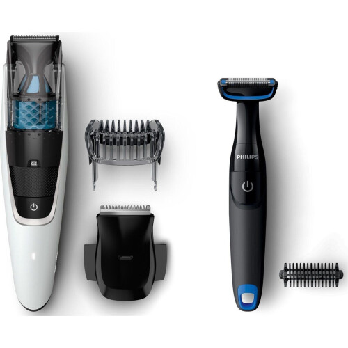 Philips 7000 serie BT7204/85 - Baardtrimmer - Afzuigsysteem - Wit zwart Tweedehands