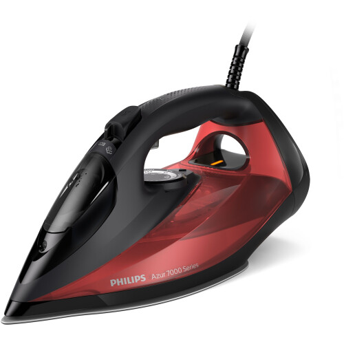 Philips 7000 Series DST7022/40 - HV-stoomstrijkijzer - 2800 W 250 g/min stoomstoot - Zwart/Rood