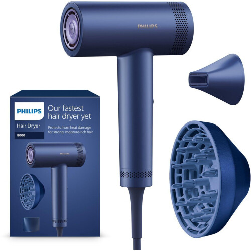 Philips 8000 Series - Föhn - ThermoShield technologie - Blauw Tweedehands