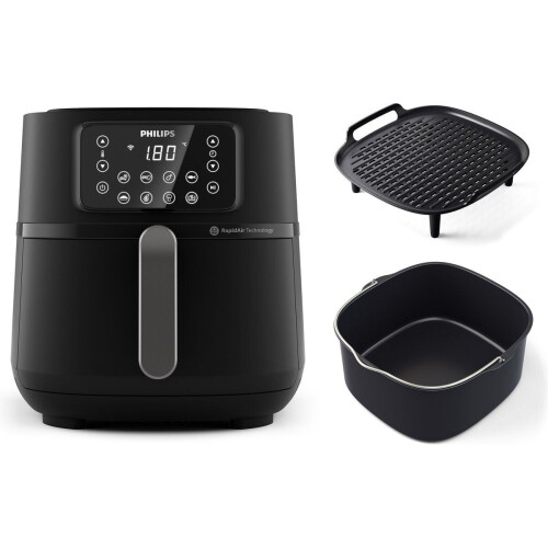 Philips Airfryer Connected 5000 Series - HD9285/96 - Heteluchtfriteuse - 7,2 liter (XXL) - 16 programma's - Quickclean