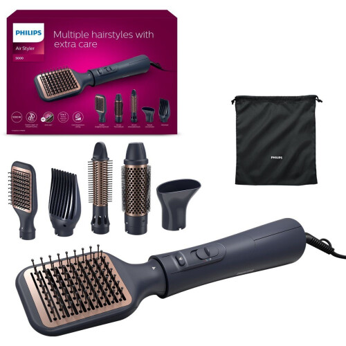 Philips AirStyler 5000 - BHA530/00 - Föhnborstel met 5 hulpstukken - Zwart