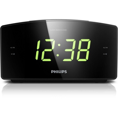 Philips AJ3400 - Klokradio - Dubbel alarm FM-radio - Groot scherm Tweedehands