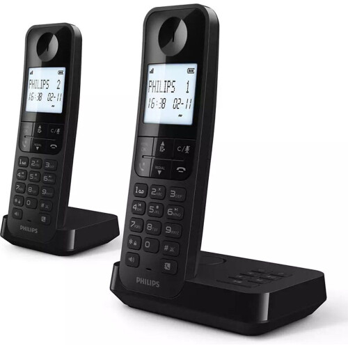 Philips D2752B/12 - Draadloze Telefoon met Antwoordapparaat - 2 Handsets - Zwart (2 stuks)
