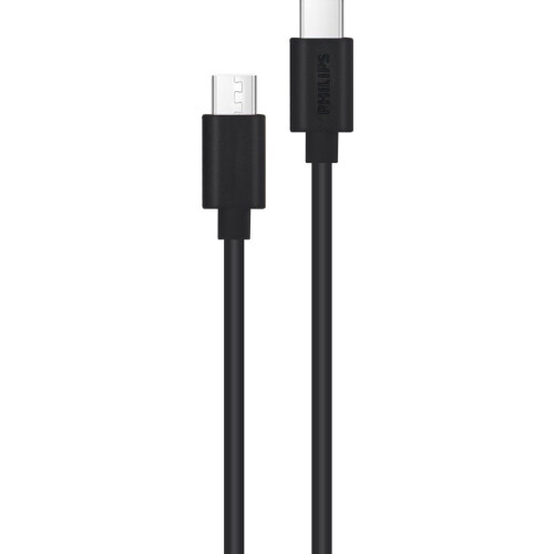 Philips DLC3106C/00 - USB-C naar USB-C Kabel - 2 Meter - 15 Watt - Zwart Tweedehands