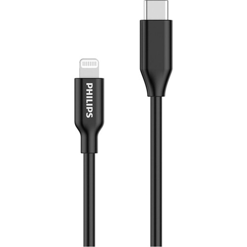 Philips DLC3106L/03 - USB-C naar Lightning-kabel - 2 meter - Zwart