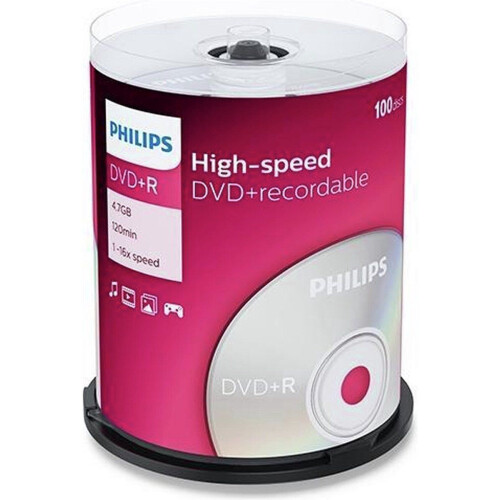 Philips DR4S6B00F - DVD+R - 100 stuks (RW media) Tweedehands