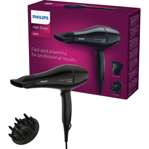 Philips DryCare Pro BHD274/00 - Föhn met diffuser - 2200 W - Zwart Tweedehands
