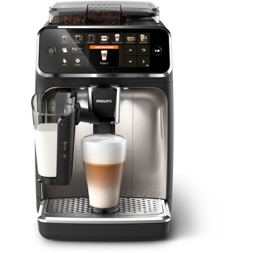 Philips Ep5447/90 – 5400 Serie – Volautomatische Espressomachine – Lattego Melksysteem – Zilver-zwart | Tweedehands (Refurbished)