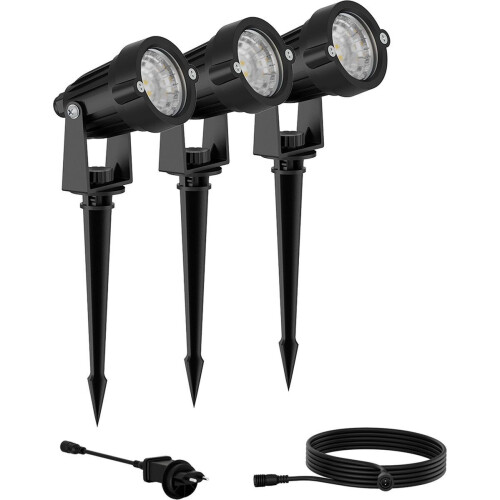 Philips GardenLink Caper 24V sokkellamp met spies - zwart - set van 3