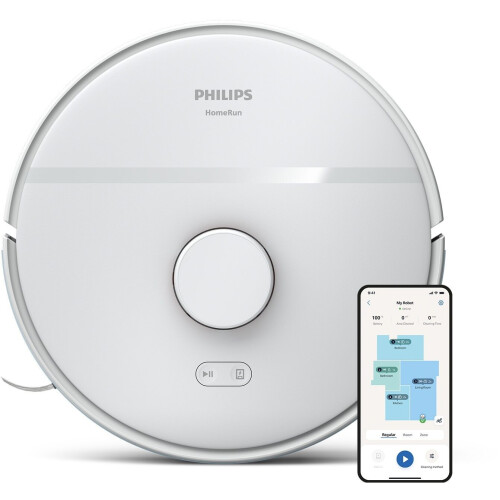 Philips HomeRun 2000-serie XU2000/25 - Zuig- en Dweilrobot - 6000 Pa zuigkracht - Tot 120 minuten werktijd Tweedehands