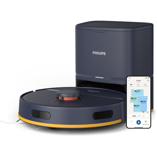 Philips HomeRun 2000-serie XU2100/15 - Zuig- en Dweilrobot - 6000 Pa zuigkracht - Compact ontwerp