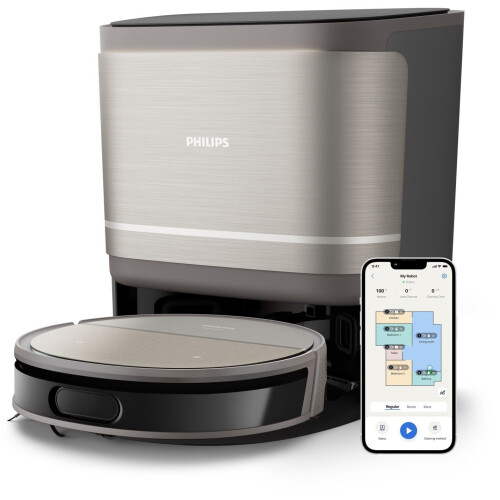 Philips HomeRun XU9100/10 - Robotstofzuiger en dweil - Automatisch leegstation en obstakeldetectie