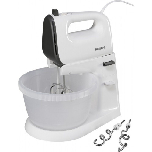 Philips HR3745/00 - Handmixer - 450 W met mengkom 3 L - Wit/grijs