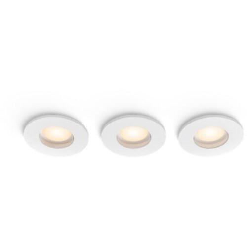 Philips Hue Adore - Inbouwdownlight - Slimme badkamerverlichting IP44 - Wit (3-pack) Tweedehands