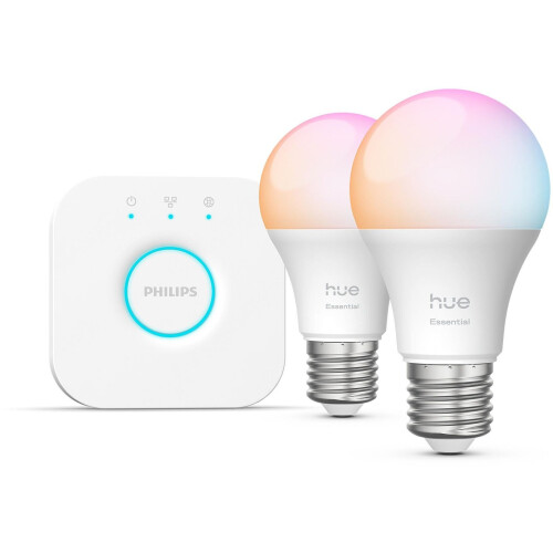 Philips Hue Essential - Starterkit - 2 lampen A60 E27 - RGBW