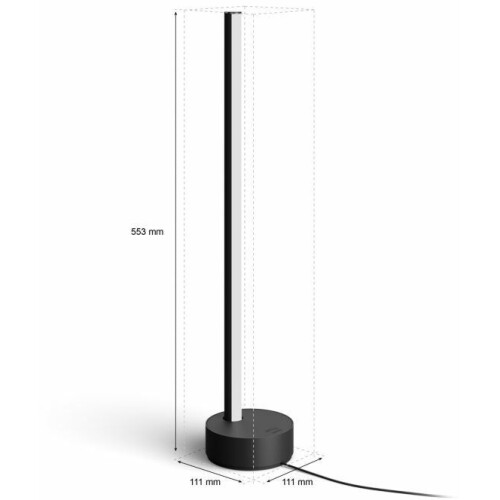 Philips Hue Gradient Signe - Tafellamp - Dynamisch licht met 16 miljoen kleuren - Zwart Tweedehands