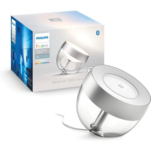 Philips Hue Iris - Tafellamp - White and Color Ambiance - LED - Zilver - 8,1W - Bluetooth - Limited Edition