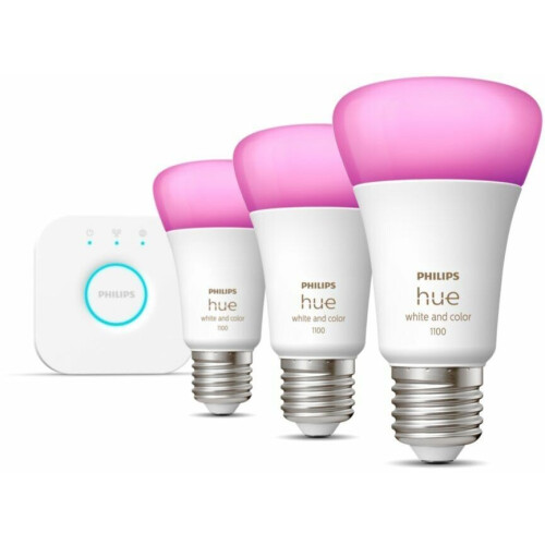 Philips Hue - Starterkit - 3x E27 slimme lampen - 1100 lumen Tweedehands