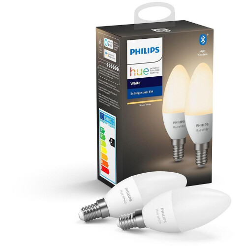 Philips Hue White Bluetooth E14 - Losse Lamp - 2x 470lm