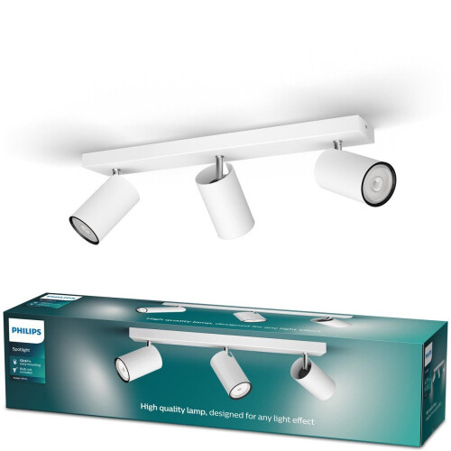Philips Kosipo - Opbouwspot - 3-lichts draaibaar - Wit