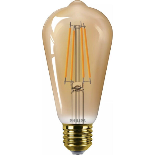 Philips LED Edison Goud - LED-lamp - 7 W - Warm wit licht - Amber