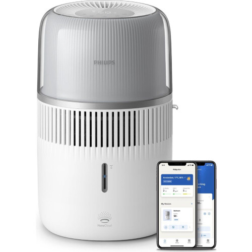 Philips Luchtbevochtiger 5000-serie HU5710/00 - Koudwaterverdamper - Stille werking (12 dB) - Wit