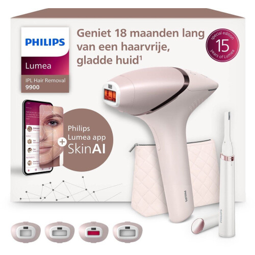 Philips Lumea 9900 Series - IPL Ontharingsapparaat - SkinAI haarvermindering - (4 opzetstukken) Tweedehands