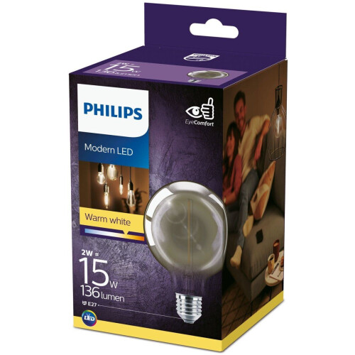 Philips Modern - LED-Verlichting - Warmwit 15W E27 Globe (1 stuk)