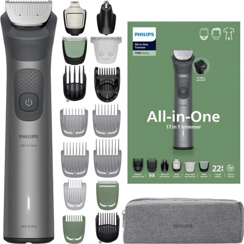 Philips Multigroom Series 7000 MG7941/15 - Baard-&bodytrimmer - 17-in-1 - BeardSense-technologie - 0,2 mm precisie