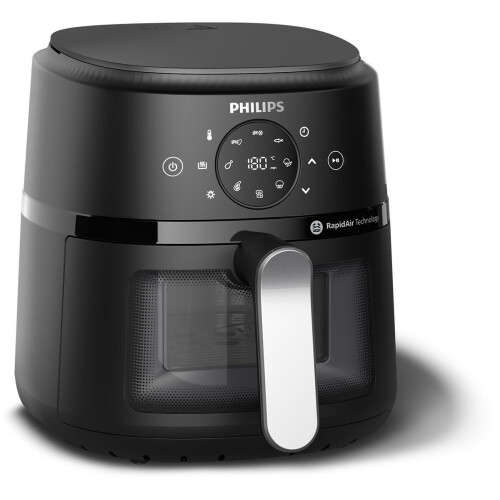 Philips NA211/00 - Heteluchtfriteuse 3,2 l 1300 W 9 programma's Zwart Zilver Tweedehands