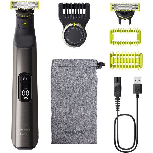 Philips OneBlade Pro 360 QP6552/30 - Trimmer en scheerapparaat - 20 lengtestanden - Zilver