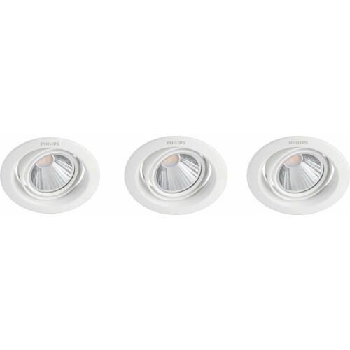 Philips Pomeron - Inbouwspot - 3-lichts 7W dimbaar - Wit