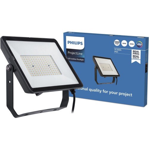 Philips ProjectLine - LED schijnwerper - 200 W - Warmwit licht - Zwart