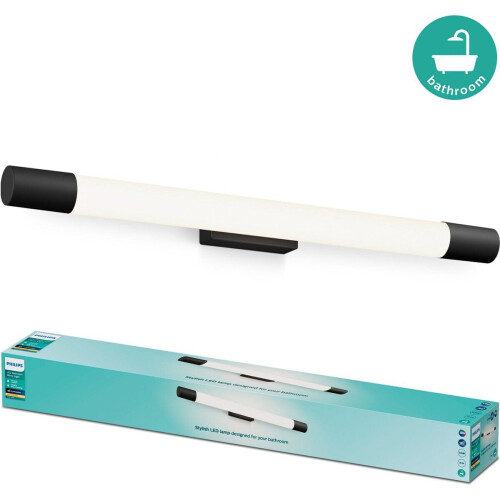 Philips Rover - Spiegelverlichting - Spatwaterdicht IP44 - 10W - Warmwit licht - Zwart Tweedehands