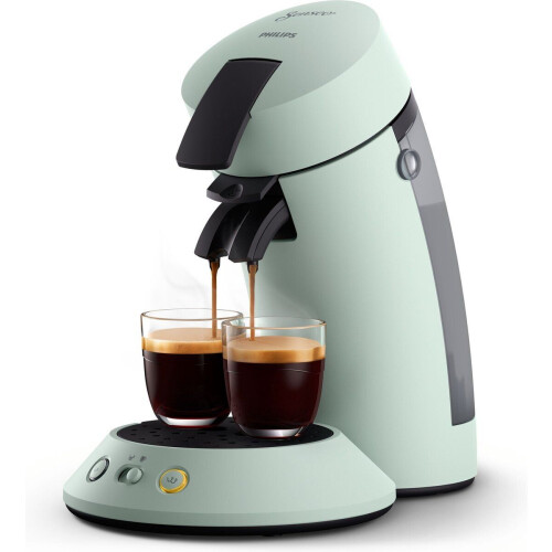 Philips Senseo Original Plus Koffiepadmachine CSA210/20 - 1 of 2 Kopjes - Instelbare Intensiteit - Mintgroen Tweedehands